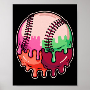 Ice Cream Softll Sell Drip For Men Women Boys Poster