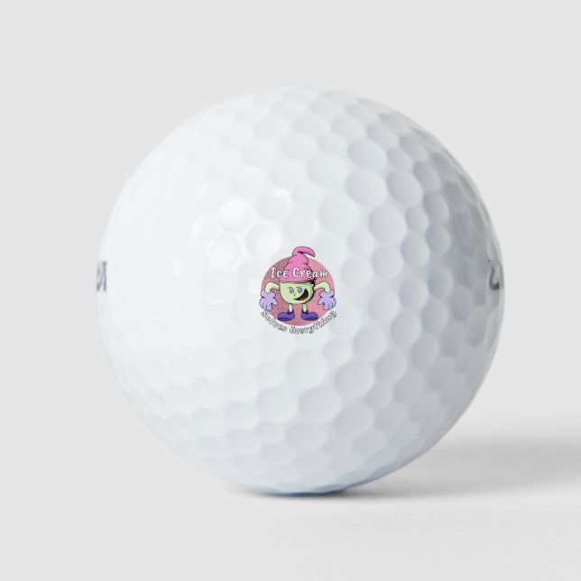 Ice Cream Solves Everything Golf Balls (Front)