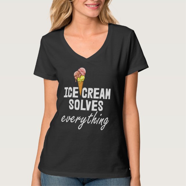 Ice Cream Solves Everything Ice Cream Love Men Par T-Shirt (Front)