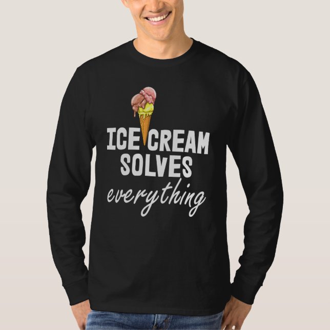 Ice Cream Solves Everything Ice Cream Love Men Par T-Shirt (Front)