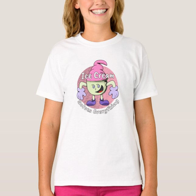 Ice Cream Solves Everything T-Shirt (Front)