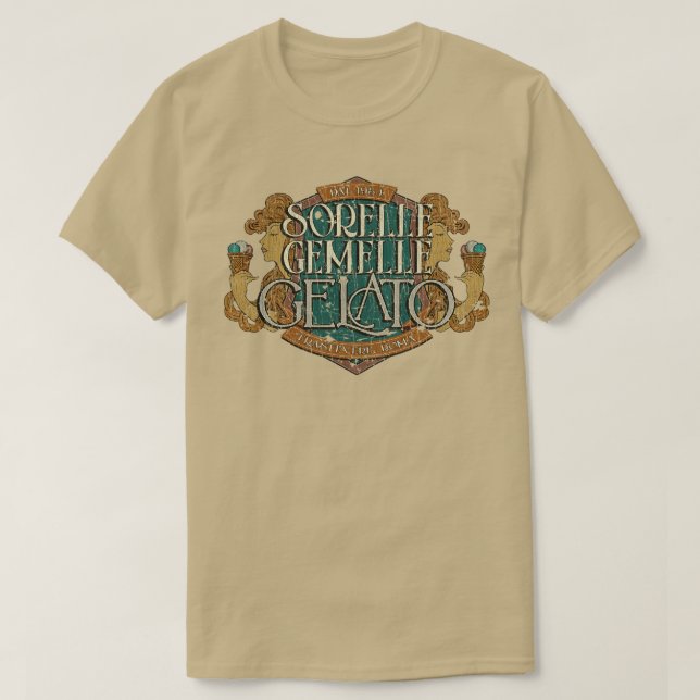 Ice Cream Sorelle Gemelle Gelato 1954  T-Shirt (Design Front)