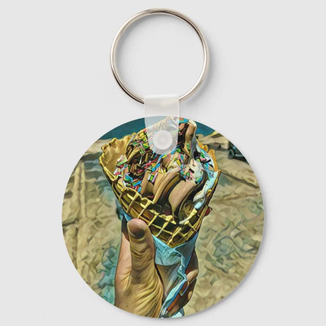 Ice cream sprinkles key ring (Front)