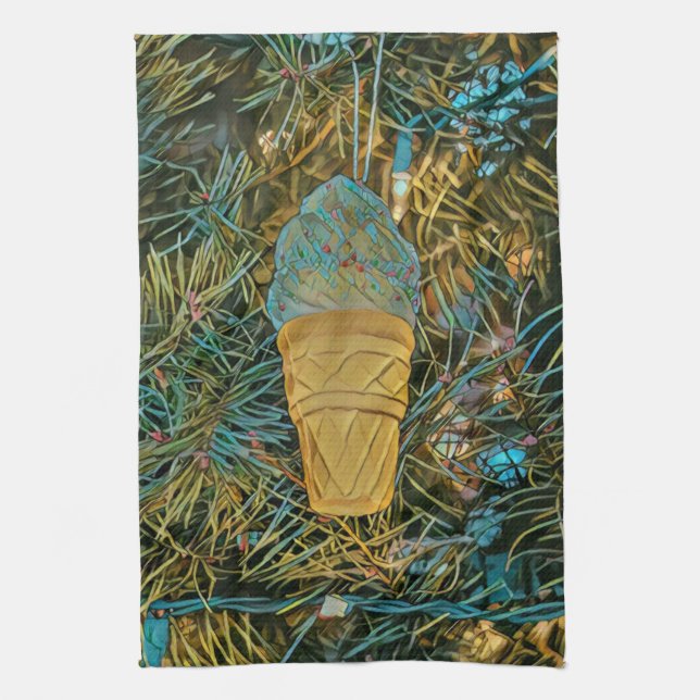 Ice cream sprinkles tea towel (Vertical)