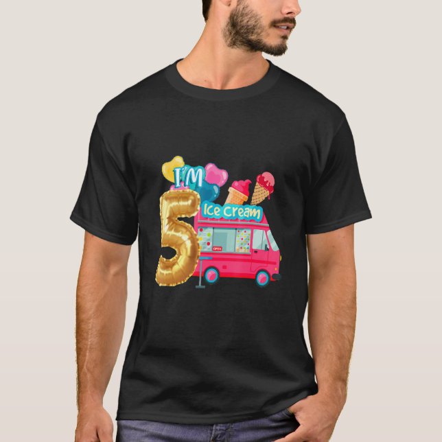 Ice Cream Squad Pink Raspberry Strawberry Ice Crea T-Shirt (Front)