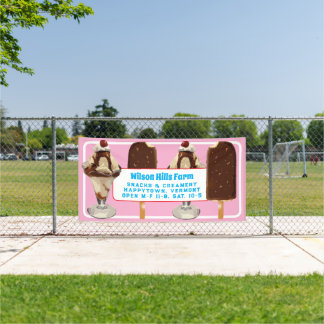 Ice Cream Stand Custom Big Outdoor Banner