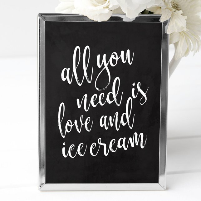 Ice cream station chalkboard 8x10 weddign sign (Creator Uploaded)
