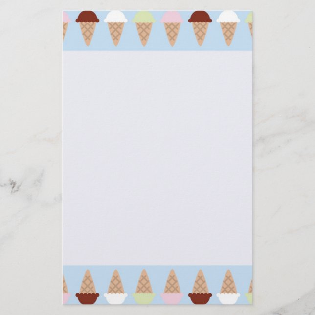 Ice Cream Stationary Stationery (Front)
