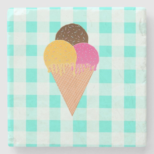 Ice cream stone coaster (Front)