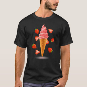 Ice Cream Strawberry For Girls & Womens T-Shirt