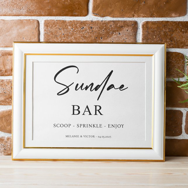Ice cream Sundae Bar Wedding Sign Poster (Creator Uploaded)