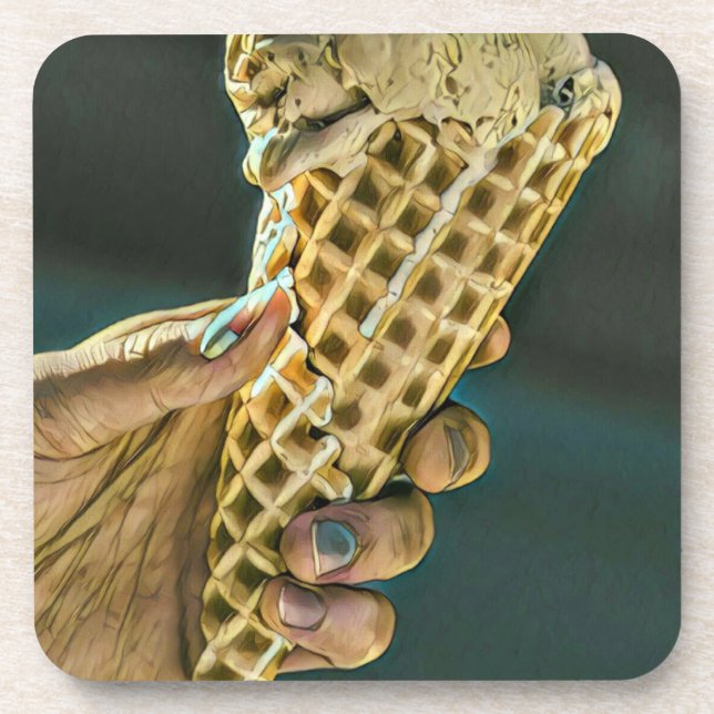 Ice cream sundae for kids coaster (Front)