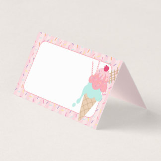 Ice Cream Sundae Heres the Scoop Place Cards