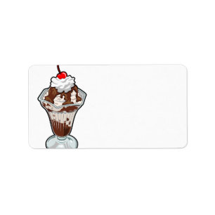 Ice Cream Sundae Label