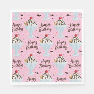 Ice Cream Sundae Napkin