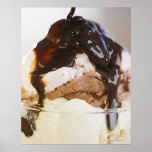 Ice cream sundae poster