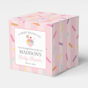 Ice Cream Sundae Sprinkled Baby Shower Favour Box