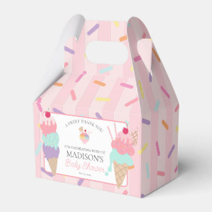 Ice Cream Sundae Sprinkled Baby Shower Favour Box