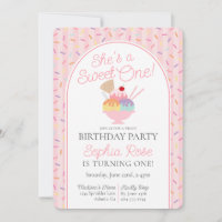 Ice Cream Sundae Sweet One First Birthday Party