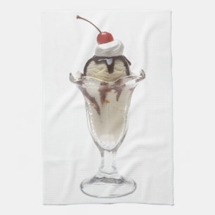 Ice Cream Sundae Tea Towel