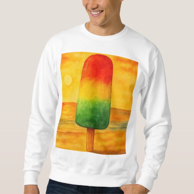 Ice cream sweatshirt on the beach (Front)