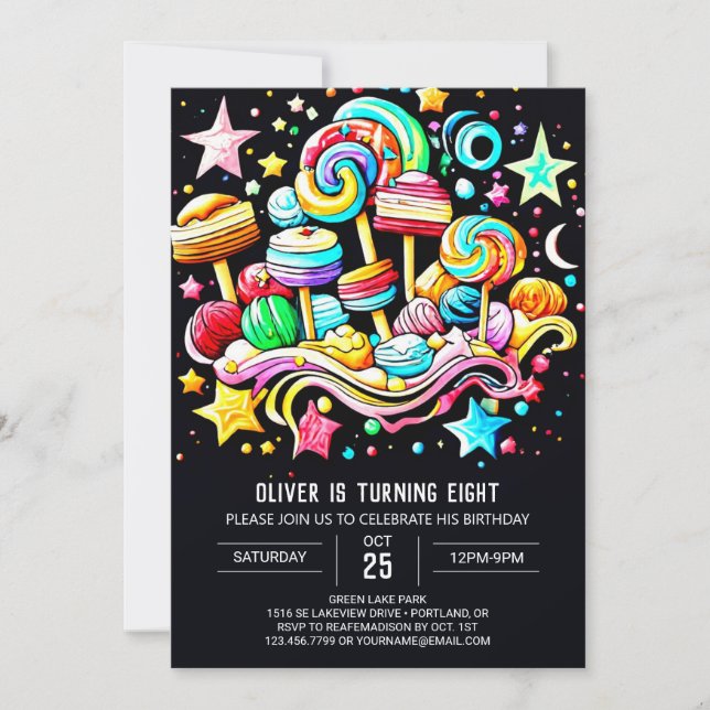 Ice Cream Sweet Celebration Birthday Invitation (Front)
