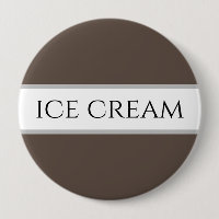 ICE CREAM Text Fun Chocolate Brown White Stripes