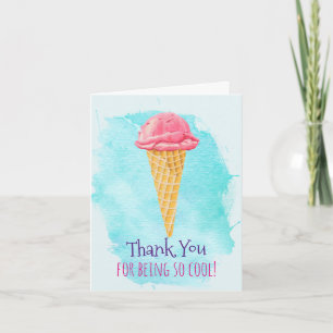 Ice Cream Thank You Card