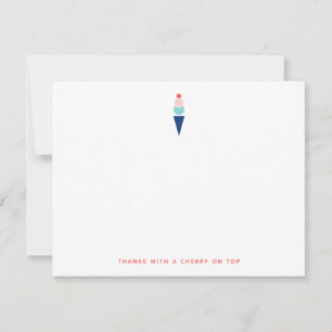 Ice Cream Thank You Note Card