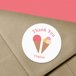 Ice Cream Thank You Sticker