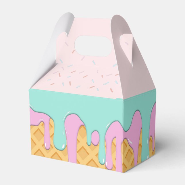 Ice Cream theme favour boxes (Front Side)
