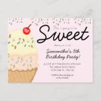 Ice Cream This is Going to Be Sweet Birthday Party