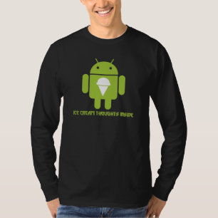 Ice Cream Thoughts Inside (Android Bug Droid) T-Shirt