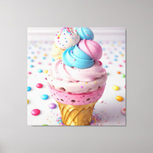 Ice Cream Three Canvas Print