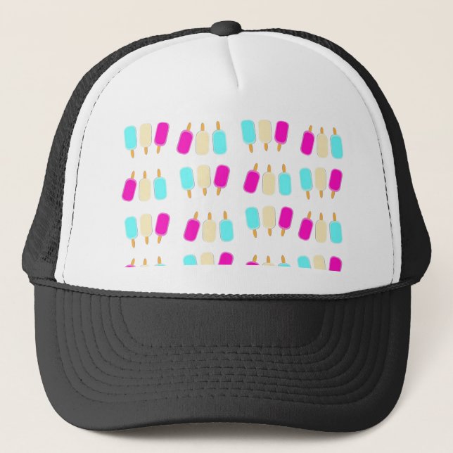 ice cream three colours trucker hat (Front)