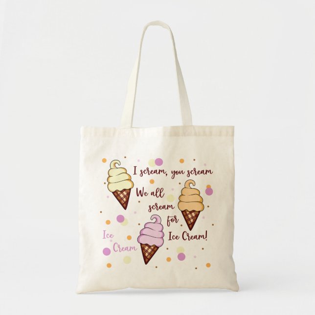 Ice Cream Tote Bag (Front)