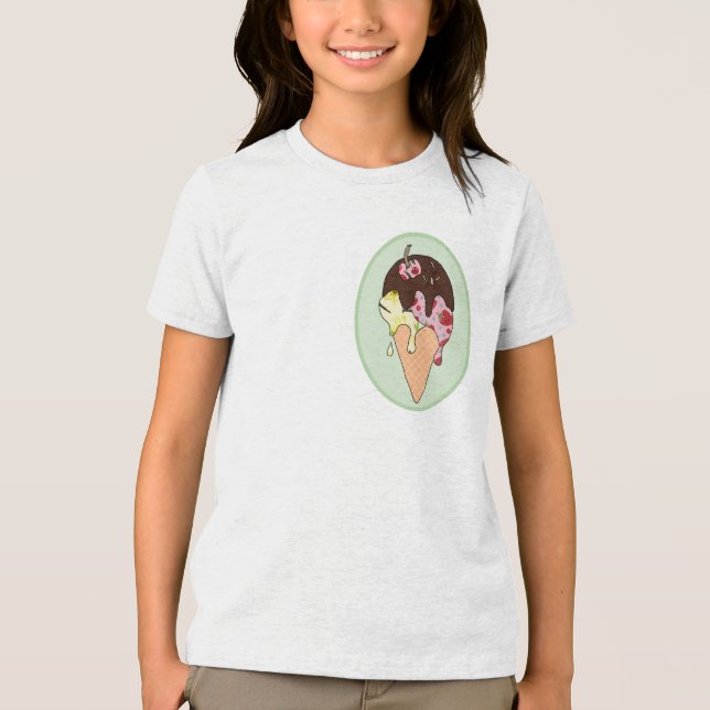 Ice cream Tri-Blend shirt (Front)