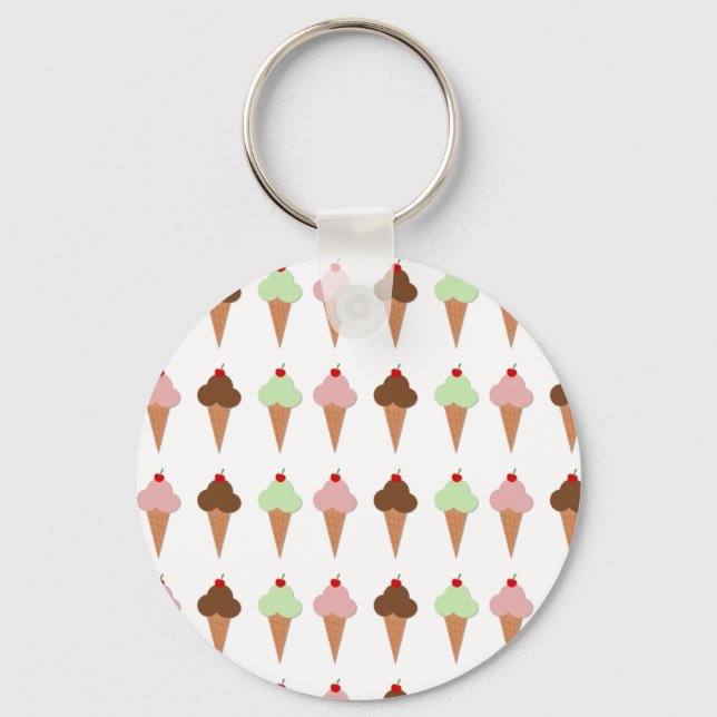Ice Cream Trio Key Ring (Front)