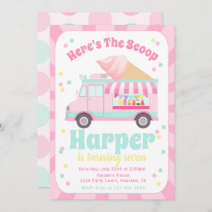 Ice Cream Truck Birthday Invitation