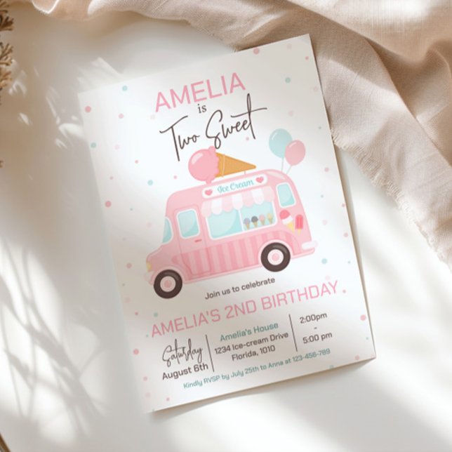 Ice Cream Truck Birthday Invitation (Creator Uploaded)