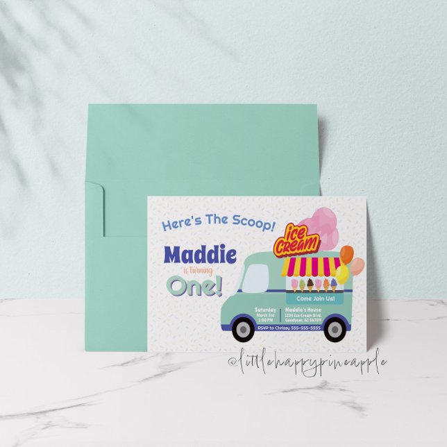 Ice Cream Truck Birthday Invitation (Creator Uploaded)