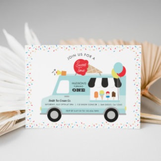 Ice Cream Truck Birthday Party Invitation