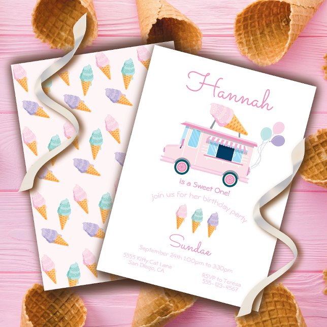 Ice Cream Truck Birthday Party Invitation (Creator Uploaded)