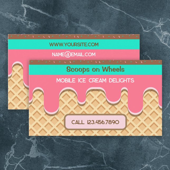 Ice Cream Truck Business Card (Ice Cream Business Cards)