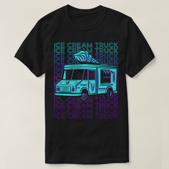 Ice Cream Truck Driver Retro  T-Shirt (Design Front)