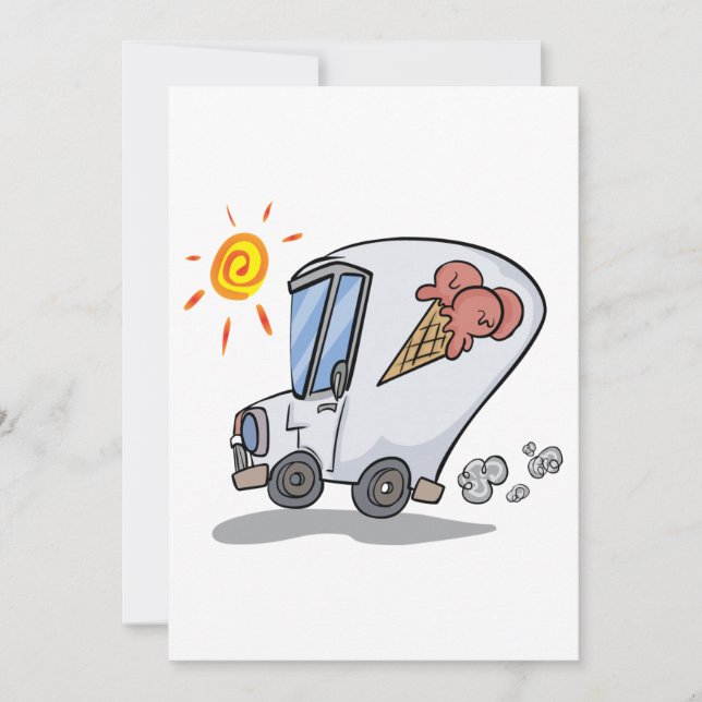 Ice Cream Truck Invitations (Front)