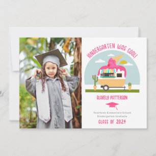 Ice Cream Truck Photo Kids Kindergarten Graduation Card