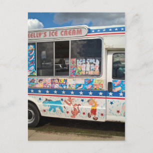 Ice cream truck postcard
