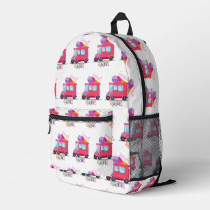 ice cream truck printed backpack