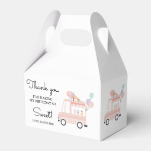 Ice Cream Truck Summer 1st Girl Birthday Favour Bo Box